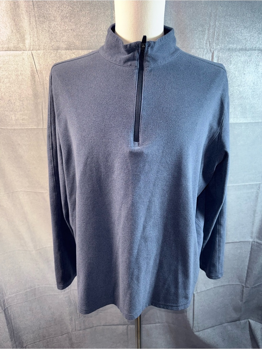 1745-Mondetta Men's Navy Half-Zip Fleece Pullover